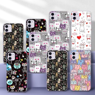 เคสโทรศัพท์มือถือแบบนิ่ม TPU ใส ลายการ์ตูนแมว 41Q สําหรับ Samsung A21S A22 A22S A30S A32 A40S M30 A42 A5 A50 A50S