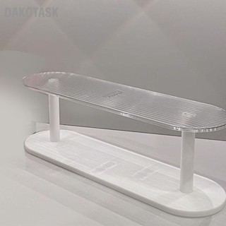 DAKOTASK Figure Display Rack White Transparent Large Capacity Plastic Skin Care Cosmetic Holder Stand