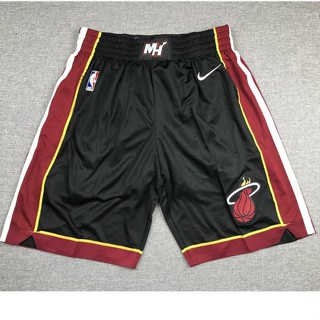 กางเกงกีฬาขาสั้น NBA Miami Heat สีดํา