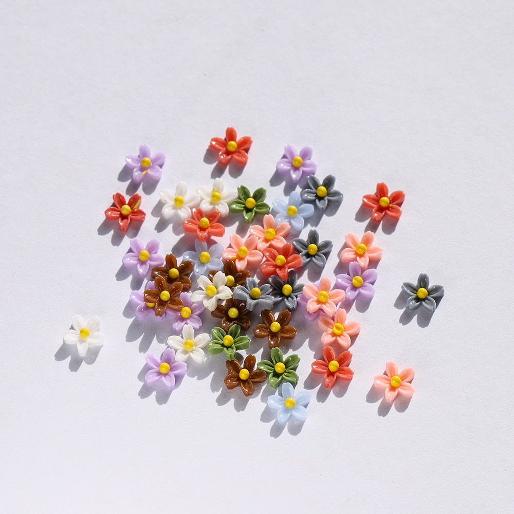 ดอกไม้เรซิ่น 100ชิ้น ไม่จางหาย สำหรับDIYเครื่องประดับ ทํามือ แฟชั่นผู้หญิง ของขวัญ