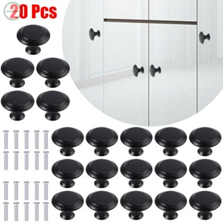 GORGEOUS~20Pcs Door Knob Cabinet Handles Cupboard Drawer Kitchen Bathroom Metal Black