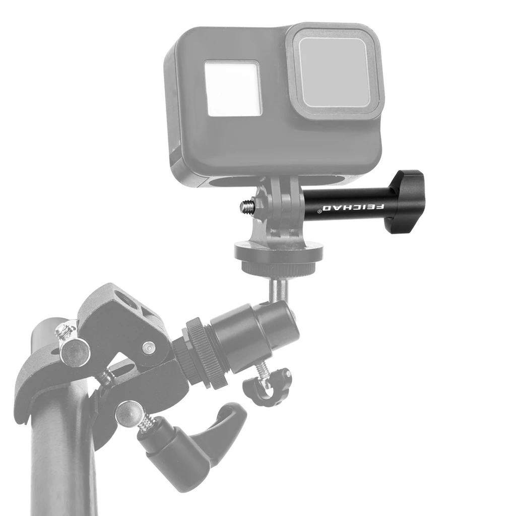 FEICHAO สําหรับ GoPro 13 12 11 สําหรับ Insta360 M5 ด้าย Bolt สแตนเลส & อลูมิเนียม T หัวมือกระชับสกรู Clamping Knob คู่มือจับสกรู thumbnail 4