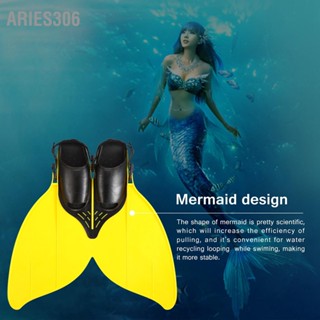 Aries306 เด็กผู้หญิงเด็กผู้ชายดำน้ำหางนางเงือก Monofin Flippers ชุดว่ายน้ำ