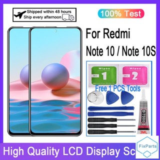 Amoled อะไหล่หน้าจอสัมผัสดิจิทัล LCD แบบเปลี่ยน สําหรับ Redmi Note 10 4G M2101K7AG Redmi Note 10S M2101K6G