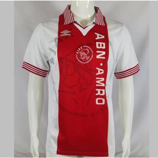 เสื้อกีฬาแขนสั้น ลายทีมชาติฟุตบอล Ajax 1995/96 95-96 ชุดเหย้า