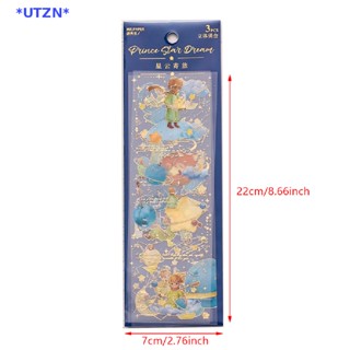 Utzn&gt; ใหม่ สติกเกอร์ ลายเจ้าชายน้อยน่ารัก สีบรอนซ์ สําหรับตกแต่งสมุดโน้ตบุ๊ก Diy 3 แผ่น