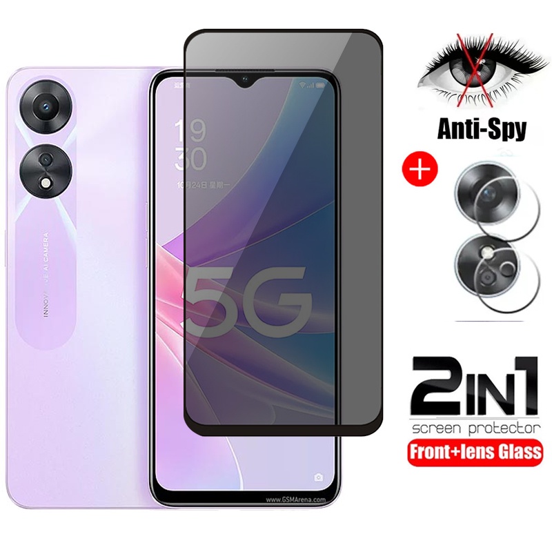 2in1 PRIVACY กระจกนิรภัยสําหรับ realme หมายเหตุ 50 60 C63 C53 C51 C55 4G 5G 2023 Anti Spy Tinted ป้องกันหน้าจอป้องกันฟิล์ม