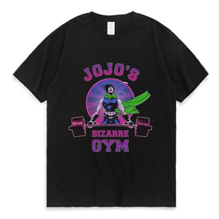 เสื้อยืดผ้าฝ้าย พิมพ์ลาย Jojo Bizarre Adventure Kujo Jotaro Giorno Giovanna สไตล์ฮิปฮอป ฮาราจูกุ สตรีท สีดํา สําหรับผู้ช