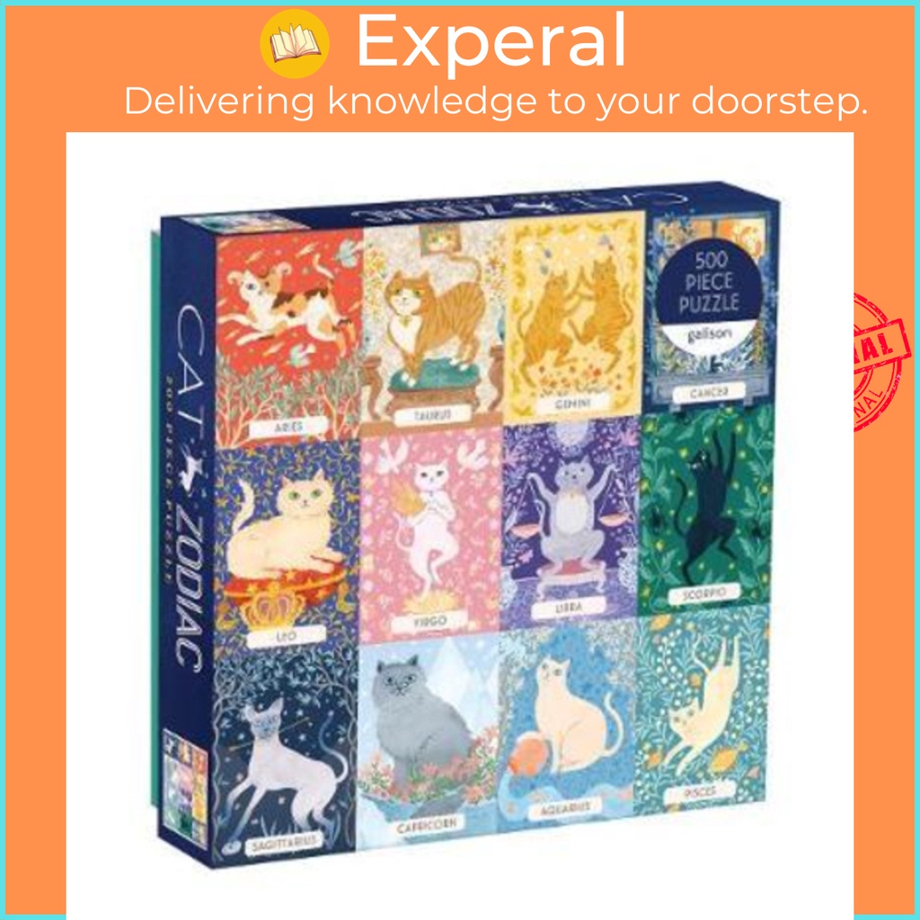 Cat Zodiac 500 Piece Puzzle โดย Galison (ฉบับสหรัฐอเมริกา ปกแข็ง)