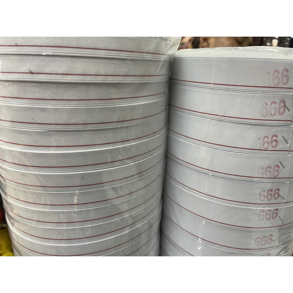 ยางยืด ริมแดง เกรดเอ 999 ยางยืดกางเกง