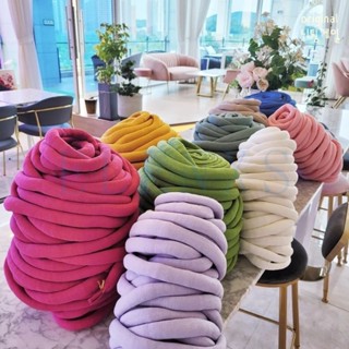 💕25 COLOR💕 ไหมพรมยักษ์ ไหมยักษ์ถักกระเป๋า Big yarn ไหมยักษ์ กระเป๋าไหมพรมยักษ์ ไหมพรม DIY Coarse Wool Yarn ไหมพรมเส้นใหญ่ นุ่ม สำหรับการถัก เส้นจัมโบ้ ส้นด้ายสําหรับถักโครเชต์ เส้นใหญ่หนานุ่ม Handmade hick Knitted Bagถุงไหมพรมยักษ์ ถุงไหมพรมยักษ์ ถุงไหมพร