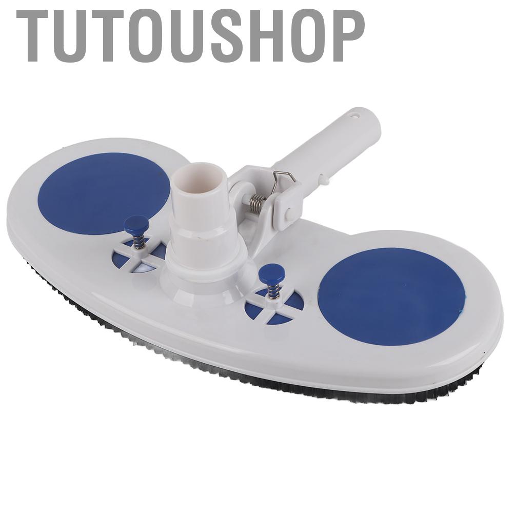 Tutoushop 13inch Weighted Pool Vacuum Head with Nylon Bristles Swivel Hose Connection Cleaner for Swimming