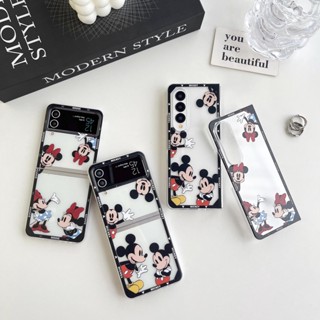 เคสโทรศัพท์มือถือ ซิลิโคนนิ่ม TPU ใส กันกระแทก ลายการ์ตูนมิกกี้ มินนี่เมาส์น่ารัก สําหรับ Samsung Galaxy Z Fold Flip 4 3