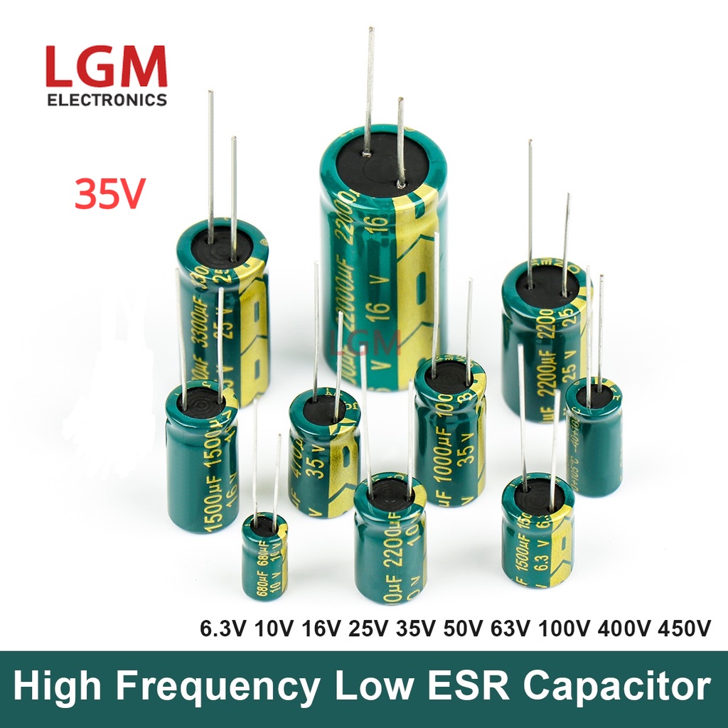 ตัวเก็บประจุอลูมิเนียม 35V ความถี่สูง ESR ต่ํา 47UF 100UF 220UF 330UF 470UF 380UF 1000UF 2200UF 3300UF 4700UF