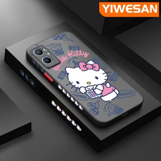 เคสซิลิโคนนิ่ม แบบใส ขอบสี่เหลี่ยม ลาย Hello Kitty กันกระแทก สําหรับ OPPO A96 A57 2022 A77 2022 A57s A57e A77s