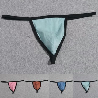 【FUNWD】Mens Brief Breathable Comfortable Lingerie Soft Pouch T-back Underwear