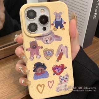 เคสโทรศัพท์มือถือ แบบนิ่ม ลายการ์ตูน ย่อยสลายได้ เป็นมิตรกับสิ่งแวดล้อม สําหรับ iPhone 14 Plus 14 13 12 11 Pro Max X Xr Xs Max 7 8 6 6s Plus SE2020