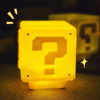 โคมไฟตั้งโต๊ะ LED ลาย Super Mario แบบชาร์จไฟได้ พร้อมเสียง สําหรับตกแต่งบ้าน ห้องนอน