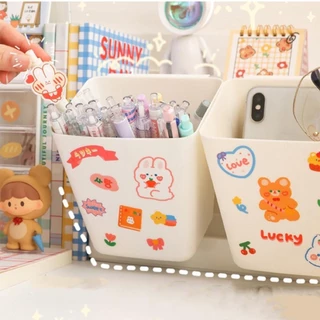 💦ฟรีSticker🥑 กล่องพลาสติก อเนกประสงค์ แบบแขวน แบบพกพา สําหรับใส่จัดเก็บเครื่องประดับ เครื่องเขียน ในห้องน้ํา ของจิปาถะ