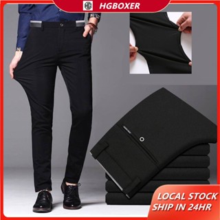 Ready Stock Mens Black Slacks Business Office อย่างเป็นทางกา…