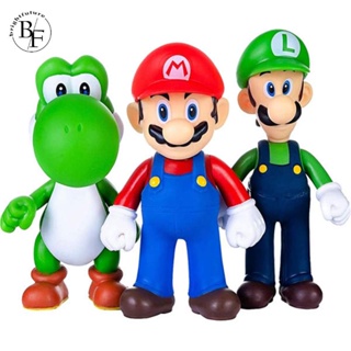 โมเดลฟิกเกอร์ อนิเมะ Super Mario Bros Luigi Yoshi Mushroom Donkey Kong ของเล่น ของขวัญวันเกิด สําหรับเด็ก