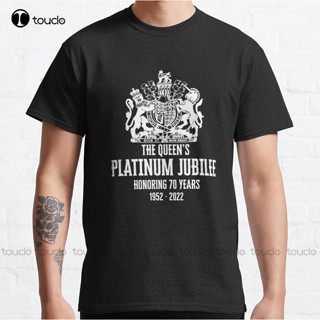 ✖☃♟The Queen&amp;#39;S Platinum Jubilee 70 Years Queen Elizabeth Ii Classic T Shirt Mens Funny Tee Shirt