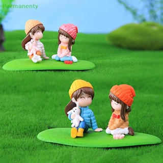 Permanenty 1 คู่ ตุ๊กตาจิ๋ว DIY ฟิกเกอร์นางฟ้า ตกแต่งสวน ของขวัญ อุปกรณ์ตกแต่งบ้าน ของดี