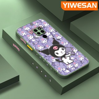 สําหรับ Huawei Mate 20 Mate 20 Pro เคสน่ารัก Sanrio Kuromi รูปแบบ บาง ฝ้า ใส เคสโทรศัพท์ ขอบสี่เหลี่ยม ซิลิโคน เคสกันกระแทก