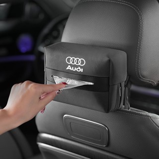 กล่องกระดาษทิชชู่ หนังกลับ สําหรับรถยนต์ Audi A4L Q3 Q5 Q7 A6L A3 A5