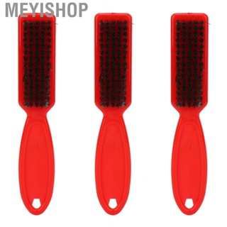 Meyishop Beard Grooming Brush  Nylon Bristles Mustache Brush 3pcs Comfortable Grip Curved Handle  for Home for Hairdresser