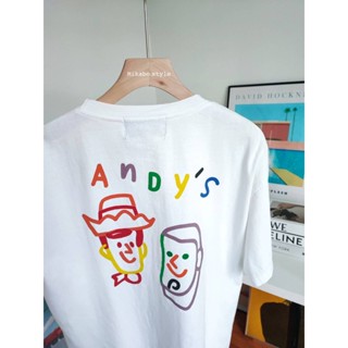 เสื้อคู่ เสื้อยืดโอเวอร์ไซส์ CALL ME AGAIN ลาย ANDYS  TOY STORY สินค้ามือ 1 พร้อมส่งเกาหลีคนอ้วน