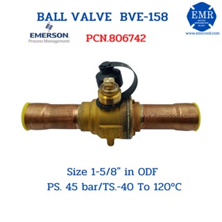 "EMERSON"(อิเมอร์สัน) BALL VALVE BVE-158 (1-5/8")