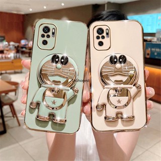 เคส Xiaomi Redmi Note 10 Pro เคส Redmi Note 10S เคส Redmi 10 Casing Redmi 10C Case Redmi 11 Prime Case Cartoon Jingle Cat Cute Anime Doraemon Folding Stand Phone Holder Cover Cassing Cases Case TD โทรศัพท์มือถือ ลายการ์ตูนโดราเอมอนน่ารัก