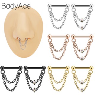 Bodyace จิวเจาะจมูก แบบสเตนเลส 8/10 มม. 1 ชิ้น