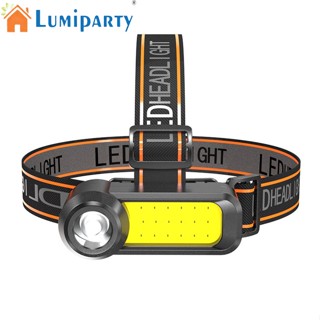 Lumiparty ไฟฉายคาดศีรษะ Led ชาร์จ Usb สําหรับเดินป่า ตั้งแคมป์