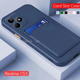 เคสโทรศัพท์มือถือ ซิลิโคนนิ่ม กันกระแทก พร้อมช่องใส่บัตร สําหรับ Realme C53 NFC 2023 C53 C53NFC 4G 5G C 53 Narzo N53 NarzoN53 N