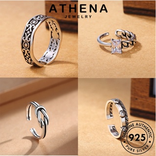 ATHENA JEWELRY แท้ เงิน เครื่องประดับ เกาหลี แหวน แฟชั่น Silver วินเทจ ผู้หญิง ต้นฉบับ 925 เครื่องประดับ M044