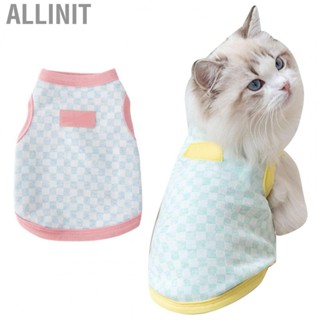 Allinit Pet Tank Tops  Soft Cotton Fashion Color Contrast Breathable Spring Summer Sleeveless Vest for Pets Dogs Walking Daily