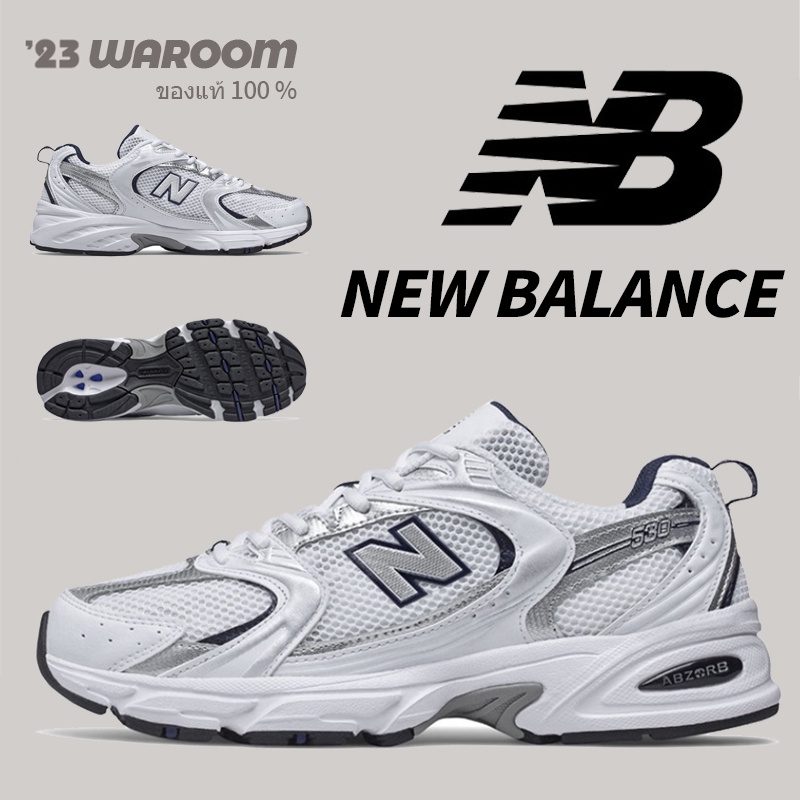new balance mr530 รองเท้า nb NEW BALANCE 530 รองเท้าผ้าใบ mr530sg White Silver