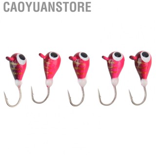 Caoyuanstore Ice Fishing Jigs  Ice Fishing Lures Sharpness Big Eyes 5 Pcs  for Winter