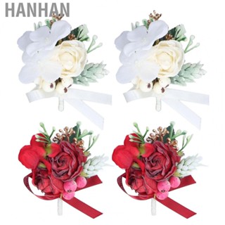 Hanhan 2X Boutonniere Vibrant Colors Elegant Space Saving Reusable Groom Boutonniere