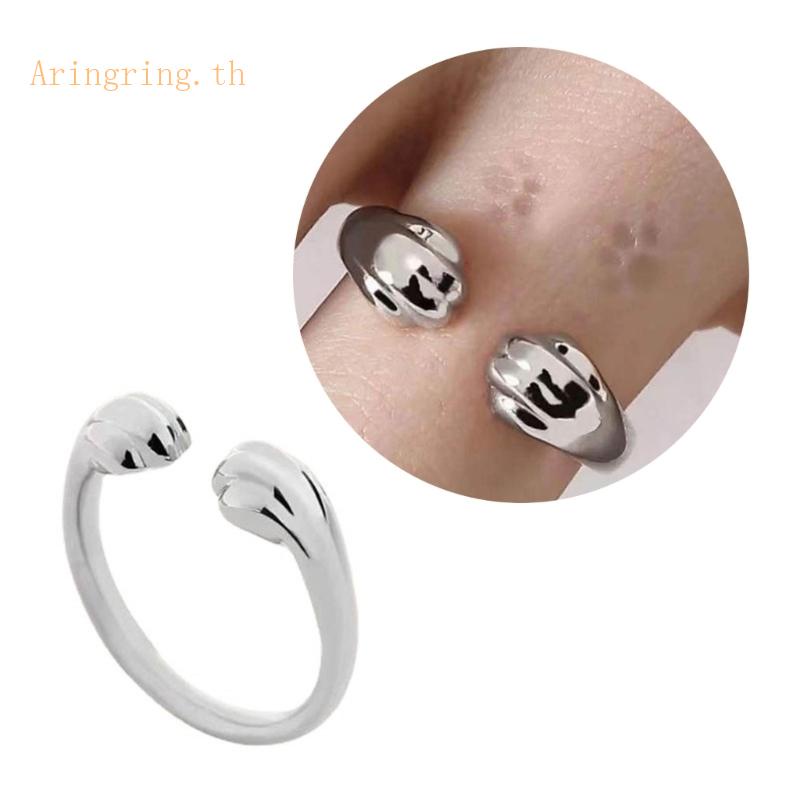 Cute Cat  Open Ring Embrace Tightly Design Ring Jewelry  for Women Men