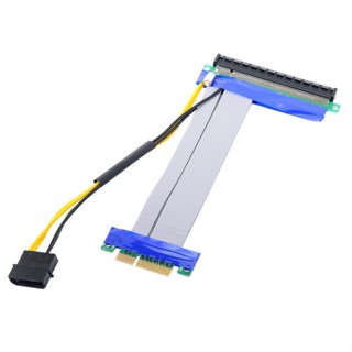 Xiwai อะแดปเตอร์การ์ดไรเซอร์แปลง PCI-E Express 4x เป็น 16x พร้อมพาวเวอร์ 4pin 15 ซม.