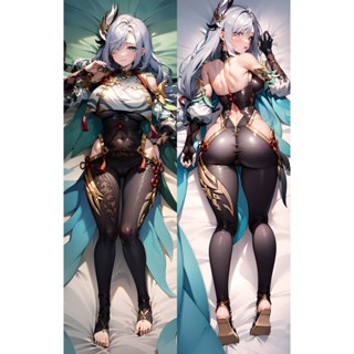 Genshin Impact Shenhe ปลอกหมอนอิง ลายการ์ตูนอนิเมะ Dakimakura ขนาด 50x150 ซม. สําหรับกอดร่างกาย