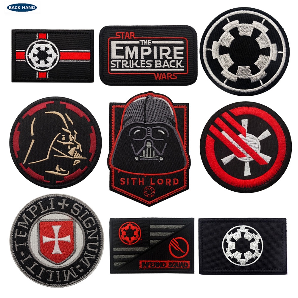 จัดหาสติ๊กเกอร์ผ้าปักลาย Star Wars Darth Vader Armband Skywalker Velcro Badge