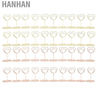 Hanhan Table Number Holder  Name Card Clips Electroplated 20Pcs Sturdy Metal  for Hotel