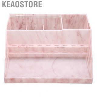 Keaostore Eyelash Extension Storage Box  Acrylic Display Dustproof Storage Box Compartment Marble Texture  for Makeup