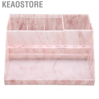 Keaostore Eyelash Extension Storage Box  Acrylic Display Dustproof Storage Box Compartment Marble Texture  for Makeup