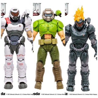 [เวอร์ชั่นของแท้] Mcfarland DOOM DOOM Classic White Armor Ashes Skin 23 ซม. ขยับได้