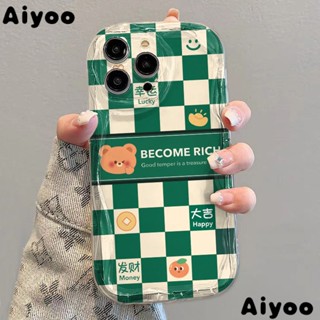 เคสป้องกันโทรศัพท์มือถือใส แบบนิ่ม กันกระแทก สําหรับ Apple Iphone 14 8p 12 Xspromax Xr 13✅ตุ๊กตาหมีน้อย VRC7 711 แอปเปิ้ล ตัวเมีย